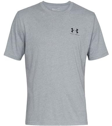 Under Armour Herren Sportstyle Logo Tank sportliches Muskelshirt aus superweichem Stoff, ärmelloses Sportshirt mit loser Passform, Grau (Steel Light Heather/036), XX-Large Hoch