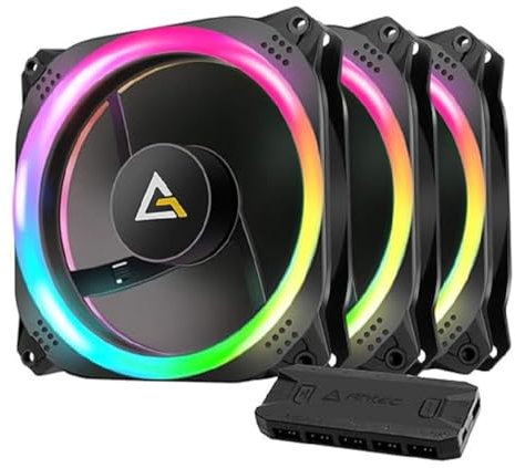Ventilateur Antec Prizm 120 Argb 3er Pack, Inclu Controller et RGB- 120mm