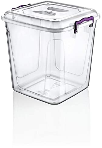 40L 20L 13L 11L 10L 8.5L 6.5L 5L 3.8L Clear Kitchen Pantry Storage Container Fridge Freezer Dishwasher Microwave Safe Food Storage Box Organizer Meal Carrier (20 Litre)