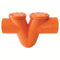 SIFONE ORIZZONTALE TIPO O-O SUPER TUBI RACCORDI PVC ARANCIO EDILIZIA D. 100 mm