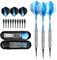 Hopewey Dartpfeile mit Kunststoffspitze, Softdart Pfeile perfekt geeignet für E-Darts, Soft Dartpfeile Set with Luxury Case [18g/Stück] RFB4