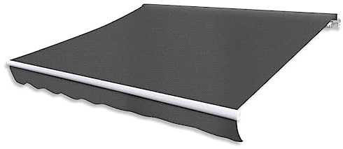 vidaXL Gelenkarmmarkise Alu Manuell 3 m Anthrazit Markise Sonnenschutz Balkon