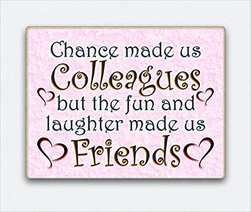 HmHome Friend Gift Fridge Magnet Chance made us colleagues fun and laughter made us friends