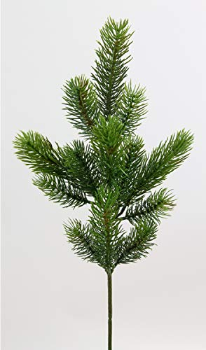 Seidenblumen Roß 12 Stück Kunststoff-Tannenzweig 50cm DP künstliche Tannenzweige Kunststoff Kunsttanne Spritzguss-Verfahren 100% PE