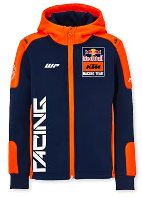 Red Bull – KTM Replica Team Zip Hoodie - Durchgehender Reißverschluss - Dynamisches Design – Kinder - 116 - Blau/Orange