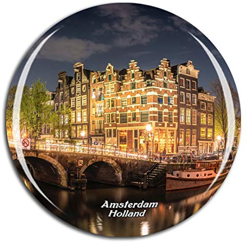 Weekino Netherlands Holland Amsterdam Bridge Fridge Magnet 3D Crystal Glass Tourist City Travel Souvenir Collection Gift Strong Refrigerator Sticker