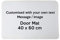 Personalised with your own text / image themed Velvet Door Mat Floor Dog Mate Big Small Custom Design Your own Door mat 40 x 60 cm / 45 x 75 cm non slip base mat, Floor Mat for Home. (40 x 60 cm)
