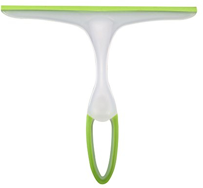 Window Squeegees,Rubber Glass Wiper Blades for Bath, Kitchen and Car-Green Handle 1P.