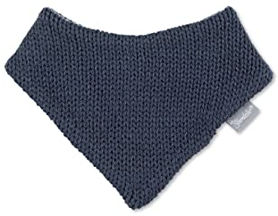 Sterntaler - Jungen Baby Winter Dreieckstuch gefüttert Microfleece mit Klettverschluss einfarbig gestrickt, dunkelblau – 4102070-marine, Größe 1