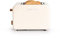 CREATE/TOAST RETRO/Toaster Cremeweiß / 6 Leistungsstufen, Krümelschublade, Thermostat, Auftauen, Aufwärmen, 2 breite Scheibenschlitze, 850W