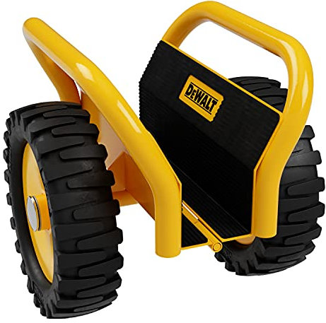 DEWALT Door Dolly Panel Mover, 1,200-Pound Weight Capacity, up to 3.13-Inches Width 12-Inch No-Flat Wheels, Move Sheetrock, Plywood, OSB, Doors and More (DXWT-PS200), Yellow; Black, Standard Dolly