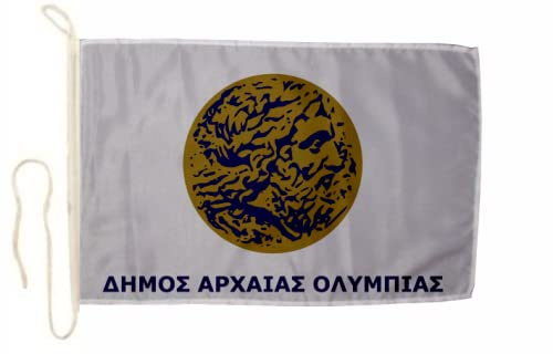 U24 Fahne Flagge Archea Olympia (Griechenland) Bootsflagge Premiumqualität 30 x 45 cm