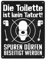Die Toilette ist kein Tatort Spuren dürfen beseitigt werden Metallschild XL in 21x28 cm lustiges Blechschild für die Toilette als witzige Geschenkidee für die erste Wohnung um das WC sauber zu halten