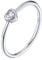 Silvora Minimalistischer Schlichter Zirkonia Ring für Damen Frauen S925 Silber Dünne Ring mit Herz Weißer Zirkon Facettiert Prisma Geschnitten Ringgröße 47（14.8） in Silber Ehering Verlobungsring