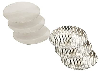 NKlaus 6tlg Set 3X Räuchersiebe, 3X Plättchen, Silber Räucherubehör Weihrauchbrenner 40721