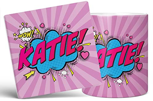 Mug Monster Tazza con nome personalizzata, con scritta Comic Super Hero, regalo personalizzato con testo, tazza da caffè in ceramica, regalo per uomini o donne, tazza extra large e gigante