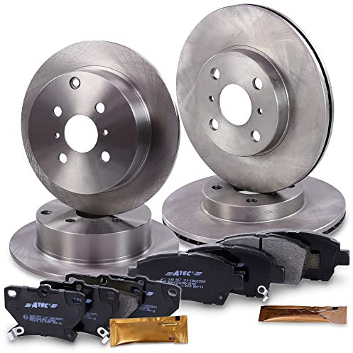 ATEC Germany Bremsenset inkl. Bremsscheiben Vorne Ø 255 mm Belüftet + Hinten Ø 269 mm Voll + Bremsbeläge Vorne & Hinten Kompatibel mit TOYOTA YARIS (_P1_), YARIS VERSO (_P2_)