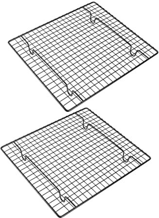 Hoement 2 Piezas Puesto De Galletas para Hornear Rejilla para Enfriar Pan Rejillas De Refrigeración para Hornear Estantes De Enfriamiento del Chef Acero Inoxidable Red De Enfriamiento