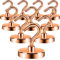 Neosmuk Magnetic Hooks Heavy Duty,Strong Magnet with Hook for Fridge, Super Neodymium Extra Strength Industrial Hooks for Hanging, Magnetic Hanger for Toolbox, Cruise, Grill(Bronze,10 Pack)