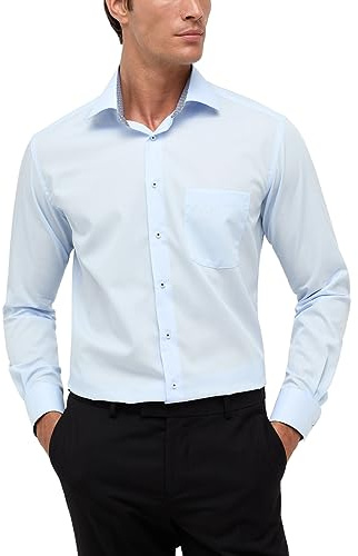 ETERNA Herren Popeline Hemd MODERN FIT 1/1 himmelblau 44_H_1/1