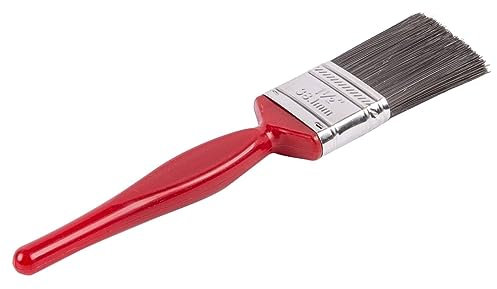 1x Red 4cm Plastic DIY Paint Brush - Decorating Painting Wood Fence Shed Wall Decking Gloss Stain Brushes - by Blackspur
