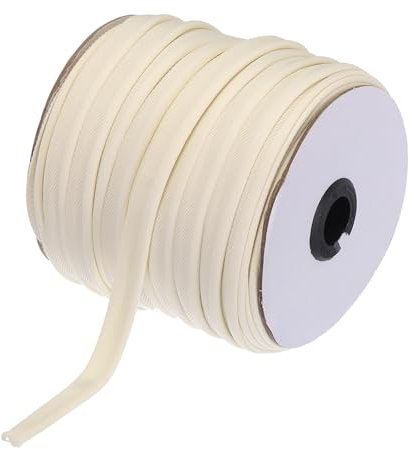 sourcing map Piping Cord Trim 65 Yards 1/2 Inch Piping Tape for Sewing DIY Crafting Fabric Edge Trim Rice White