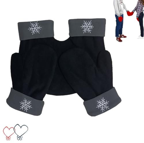 GANDUS Paar Handschuhe Winter verdicken warme Handschuh Sweethearts Paare Fäustlinge 3 Stück Handschuhe, Zwei-Personen-Fäustlinge