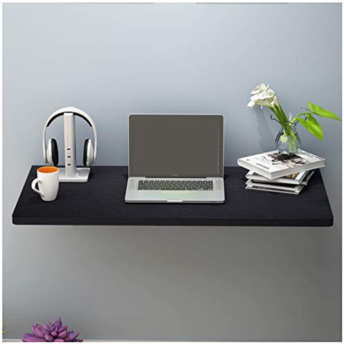 Klappbarer Wandtisch, Computertisch, klappbare Werkbank, versteckter Hängetisch für Badezimmer und Küche, platzsparend, 16 Größen optional, Schwarz (70 x 40/28 x 16 Zoll)