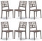 Set 6 sedie in polipropilene TETI, MADE IN ITALY, impilabile, idrorepellente, resistenza raggi UV, design moderno albero della vita per sala da pranzo, cucina, bar, ristoranti, esterno (Tortora, 6)