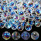 Abeillo 100 Cuentas de Cristal Briolette AB 0.394 in Para Hacer Joyas, Redondas Facetadas a Granel, Grandes Espaciadoras Brillantes Rondelle
