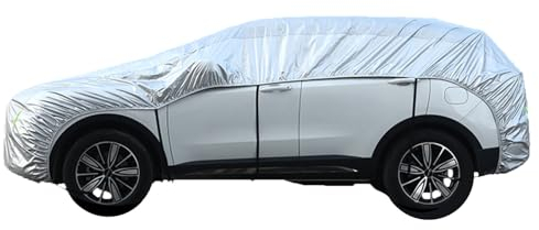 Wasserdicht Halbgarage Autohülle für Dacia Sandero Stepway (2013-2023), Atmungsaktive Autoplane Staubdicht Winddicht Uv-Schutz Kratzfest Halbgarage Abdeckplane Auto