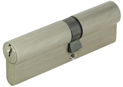 DOMINO Profilzylinder Schließzylinder DMO 27/27 Zylinderschloss | Türschloss | Schloss mit 3 Schlüsseln | Einsteckschloss | Haustür-Schloss | Mehr als 25.000 Zyklen | Nickel