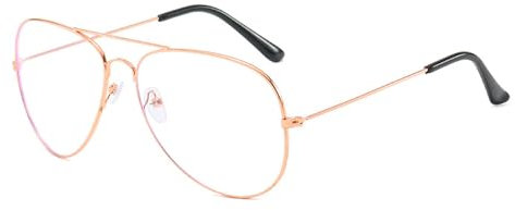 Klassische kurzsichtige Entfernung Brille Metallrahmen klare Linse Myopie Brille für Männer Frauen (Gold, -250, Dioptrien)