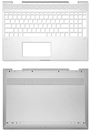 Palmrest Case Upper + Bottom Cover Compatible with HP ENVY X360 15-CN 15M-CN 15M-CN0011dx 15M-CN0012dx Series (silver)