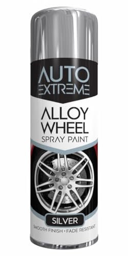 AlezyB - 6 x Silver Auto Alloy Wheel Spray Paint 300ml Aerosol Can for Fantastic and Smooth Finish for Van, Bike, Car