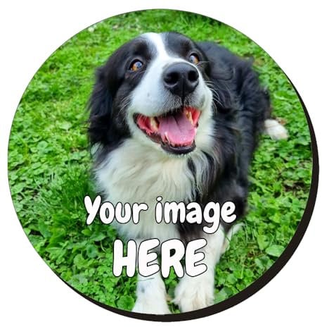 Personalised Photo Fridge MAGNETS Big or small Customised Image Text Logo High Gloss Printed Picture square love heart round (Big Round)