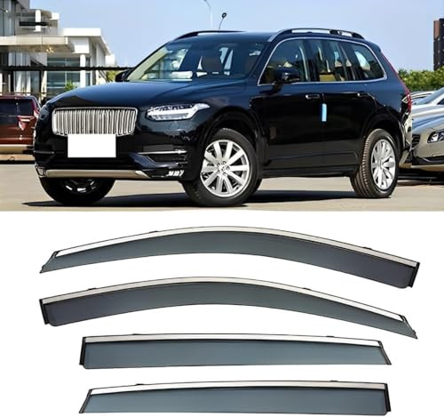 ANYANH 4 Stück Windabweiser Für Volvo XC90 2015-2022, Modern, Schwarz, Selbstklebend, Auto
