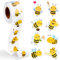 Tier Aufkleber, 1 Rolle Belohnungsaufkleber, Aufkleber Kinder, Motivierende Aufkleber für Geburtstag, Babyparty, Lehrerbelohnung und Dekoration, 500 Stück pro Rolle,Animal Stickers (Biene)