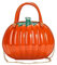 Uqezagpa Tragetasche für Damen, Halloween-Kürbis-Tasche, lässige Handtasche, großes Fassungsvermögen, Freizeit-Schultertaschen für Mädchen und Frauen, modische PU-Tasche, Orange, black strap