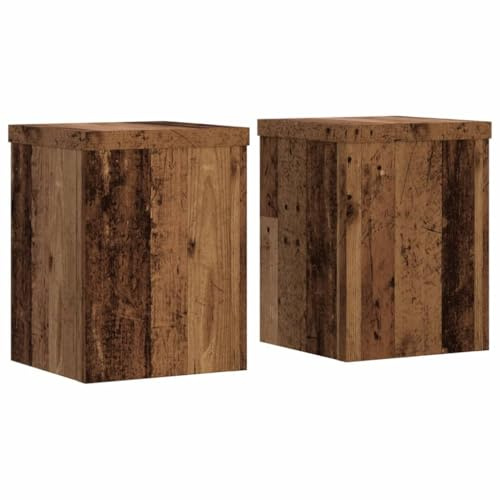 vidaXL Pflanzenständer 2 Stk. Altholz-Optik 15x15x20 cm Holzwerkstoff