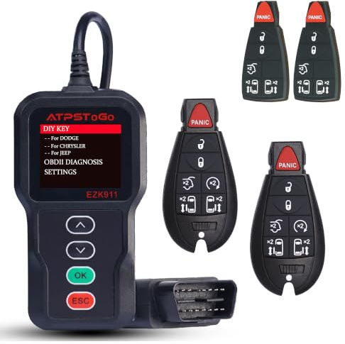 ATPSTOGO DIY Key Fob Replacement Fits for 2008-2020 Dodge Grand Caravan, 2008-2016 Chrysler Town and Country VW Routan Keyless Entry Remote with Interchangeable 6&7 Button FCC ID: IYZ-C01C, M3N5WY783X