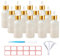 TUAKIMCE 12PC 30ml Frosted Clear Glass Dropper Bottles Refillable Sample Container Dropper Bottles for Storage Essential Oils, Perfumes, Cosmetics Empty Eye Dropper Bottle with Pipettes