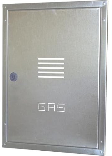 Termobrico - Puerta galvanizada para contador de gas, varios tamaños, 45 x 34 cm