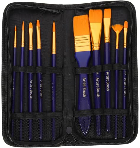 HAWILLOSCH Pinceaux Aquarelle Multifonction pour Peinture Acrylique Pinceau Artiste Ergonomique Et Résistant à Usure Pratique pour Dessin Quotidien