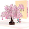 CNLITIHEKA Valentinstag Pop Up Karte, 3D Valentinstag Karte, Happy Anniversary Hochzeit Geschenkkarte - Kirsche Love Tree Lovebirds für Paar.