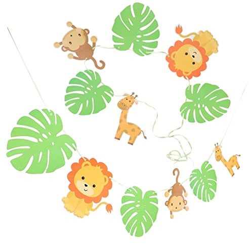 HOLIDYOYO Papier-happy Birthday-banner Tier- Und Blattdekorationen Für Partys