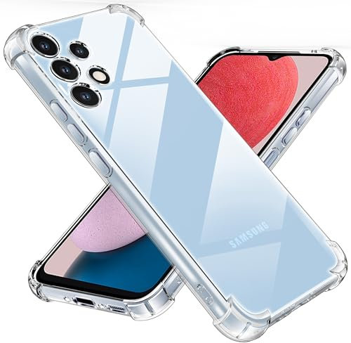 Tentoki hülle für Samsung Galaxy A13 4G,[Nie Vergilbung] hülle TPU handyhülle Schlanke Stoßfeste Anti Kratzt Transparent Case