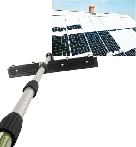Axis Line Profi Photovoltaik Teleskopstangenset 16 Meter - Schnee entfernen auf PV Anlage mit Teleskopstange+Schneeschieber+Gripprotector