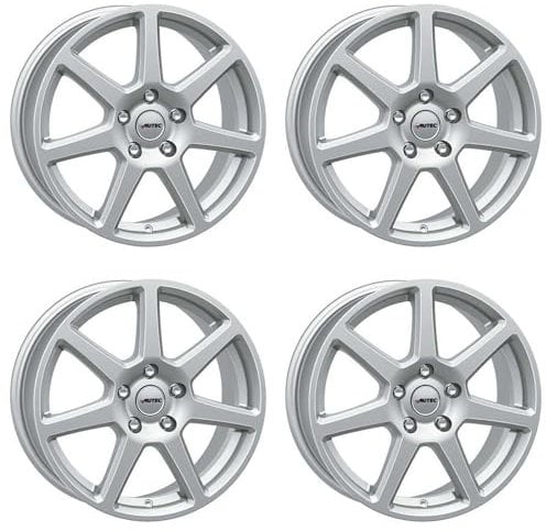 4x Autec Felgen TALLIN ECE 6.0x15 ET43 5x112 Brillantsilber kompatibel mit VW Golf VIII Touran Caddy Golf VII Jetta Golf V Golf VI