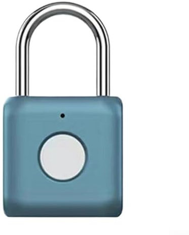 Fingerprint Padlock Waterproof Mini Smart Padlock Keyless Biometric High Security Lock for Gym Locker, Luggages, Suitcases(Blue)